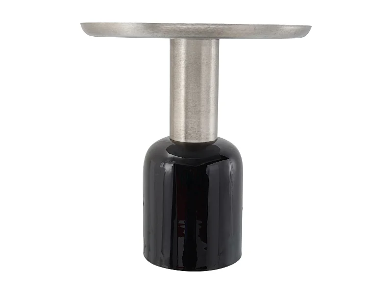 Table d'Appoint Design "Yeza" 49cm Noir & Argent