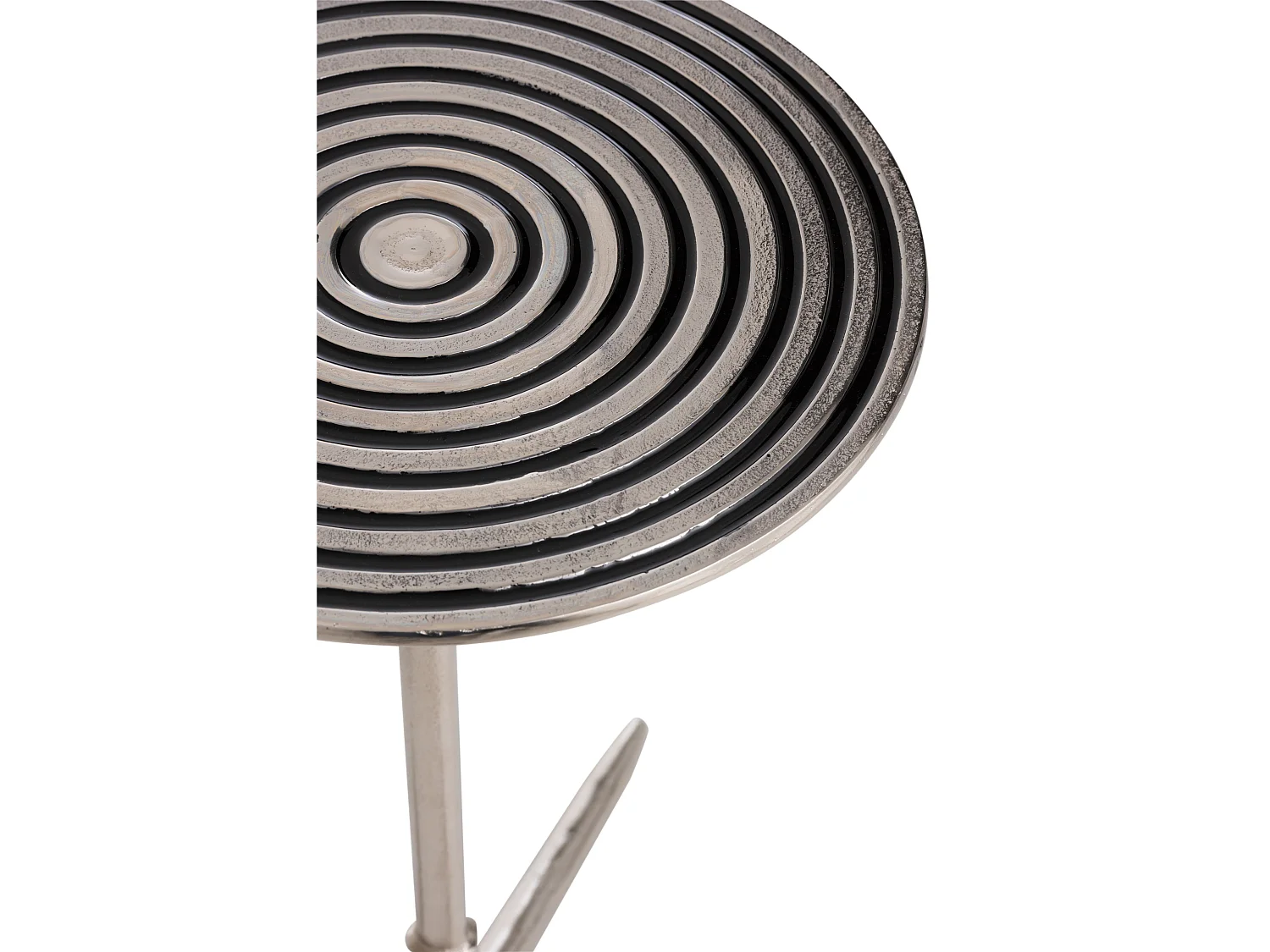 Lot de 2 Tables Gigognes "Cercles" 57cm Argent