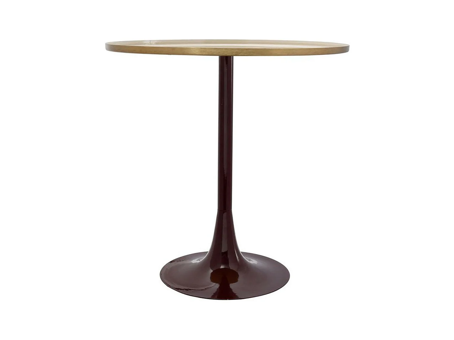 Table d'Appoint Design "Tami" 51cm Crème & Prune