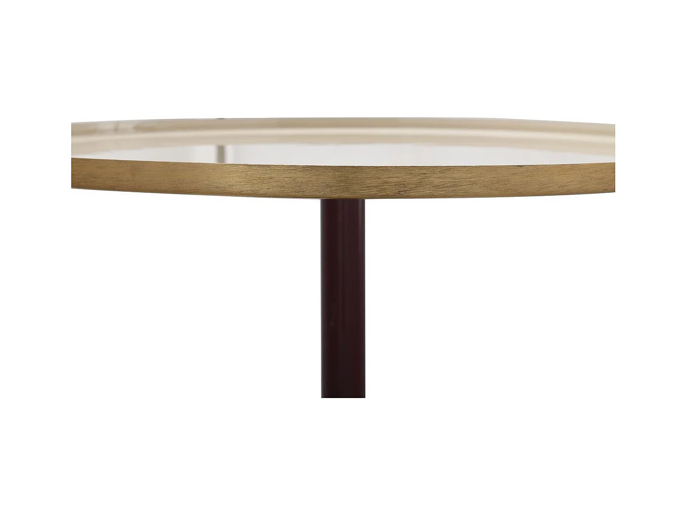 Table d'Appoint Design "Tami" 51cm Crème & Prune