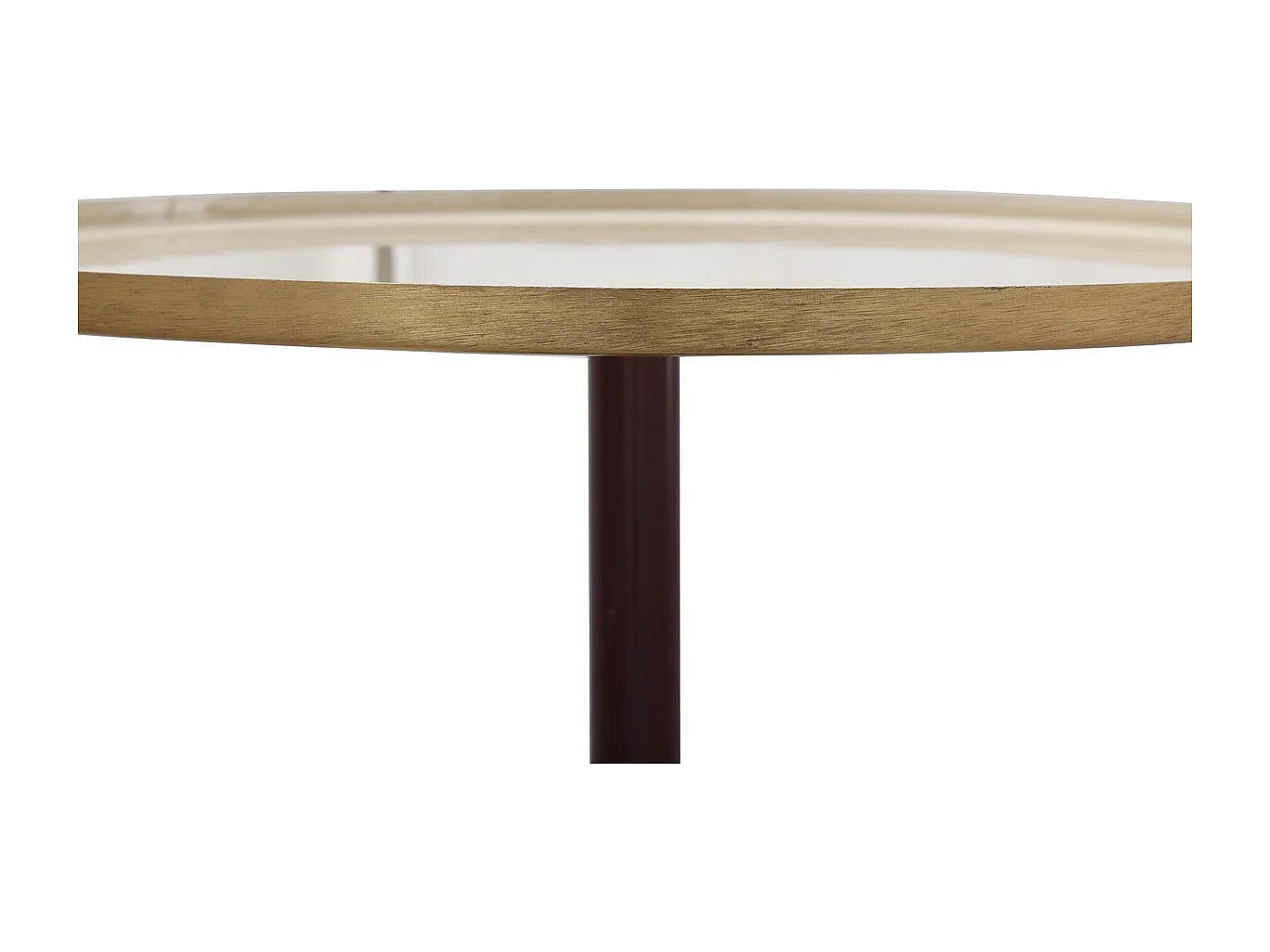 Table d'Appoint Design "Tami" 51cm Crème & Prune