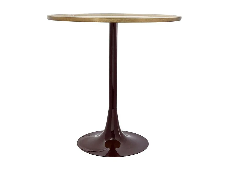 Table d'Appoint Design "Tami" 51cm Crème & Prune