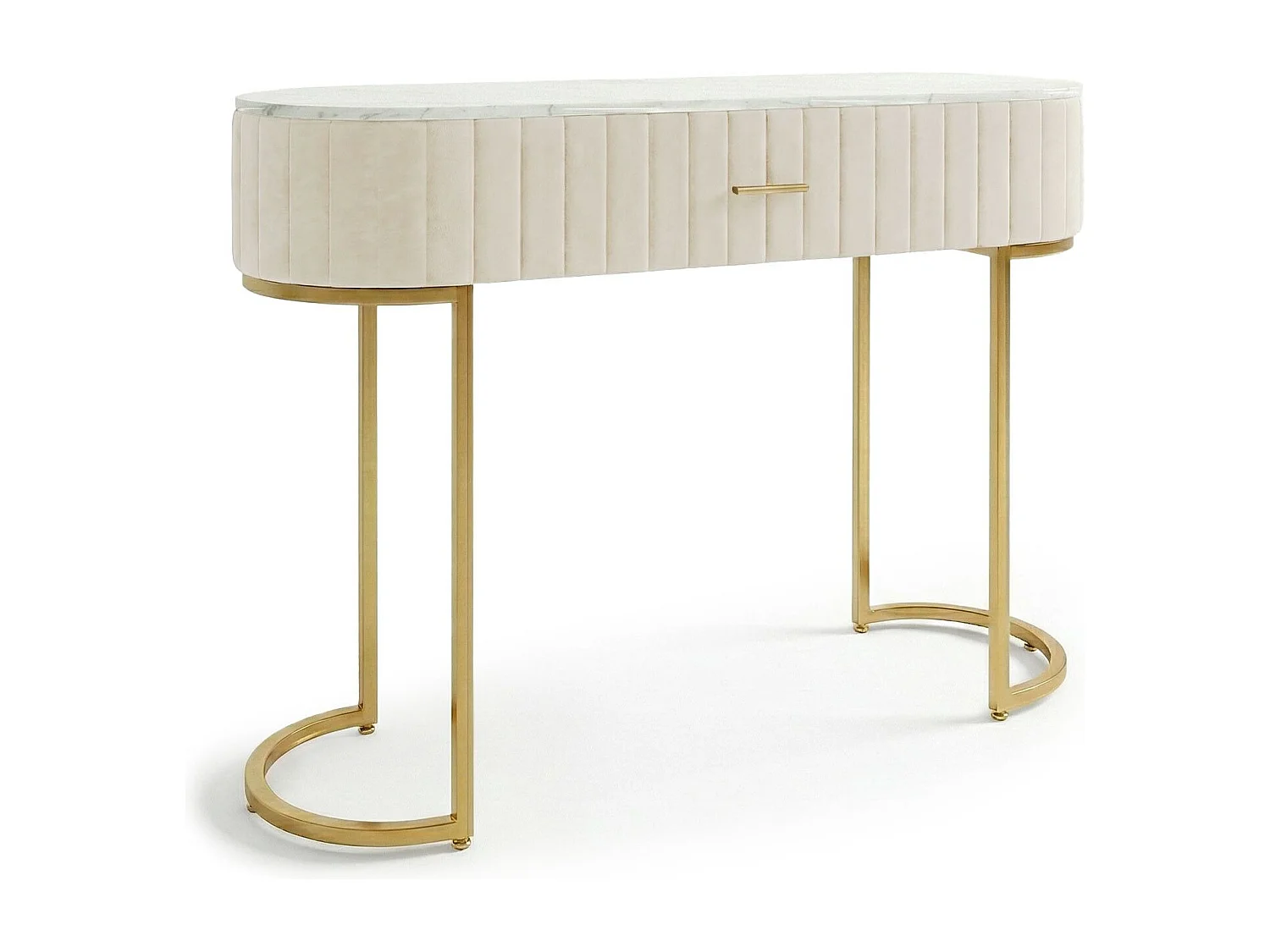 Coiffeuse Design 1 Tiroir "Lomape" 120cm Beige