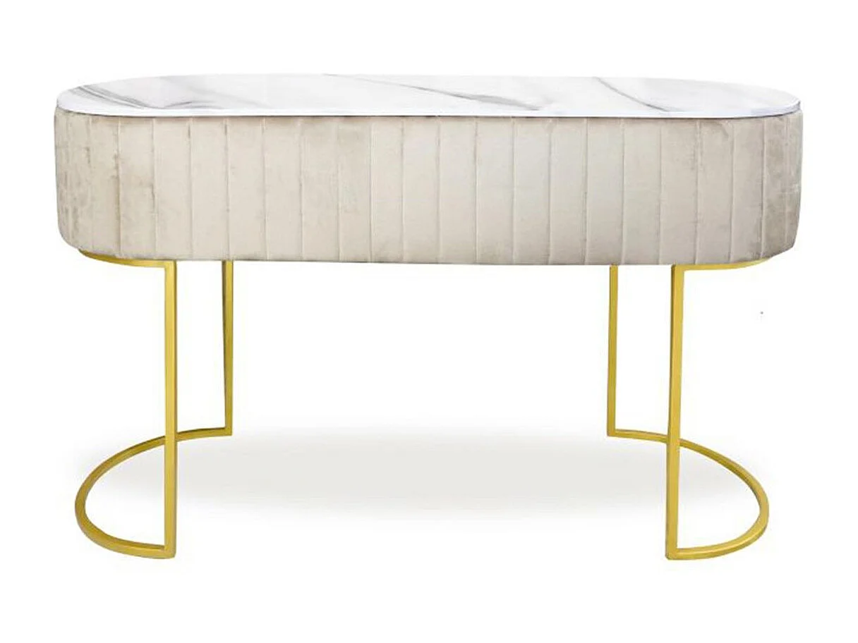 Coiffeuse Design 1 Tiroir "Lomape" 120cm Beige