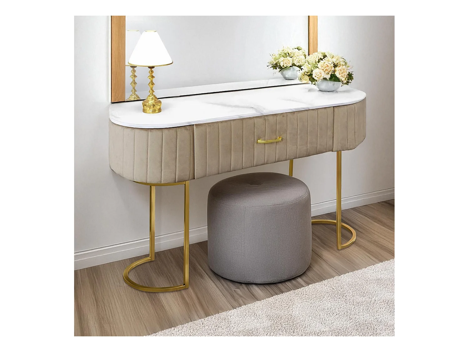 Toelette Paloma 1 cassetto Velluto Talpa