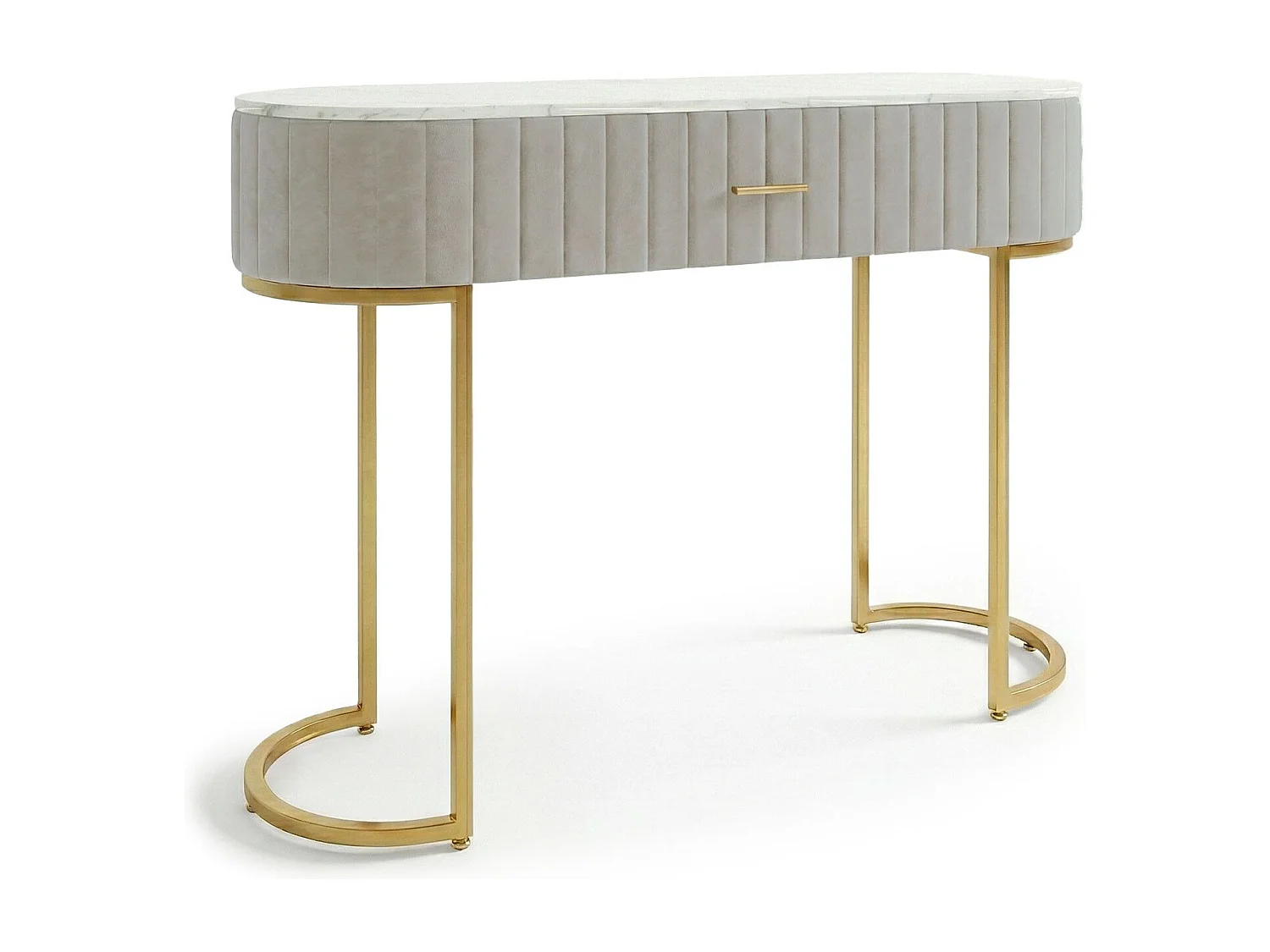 Coiffeuse Design 1 Tiroir "Lomape" 120cm Taupe