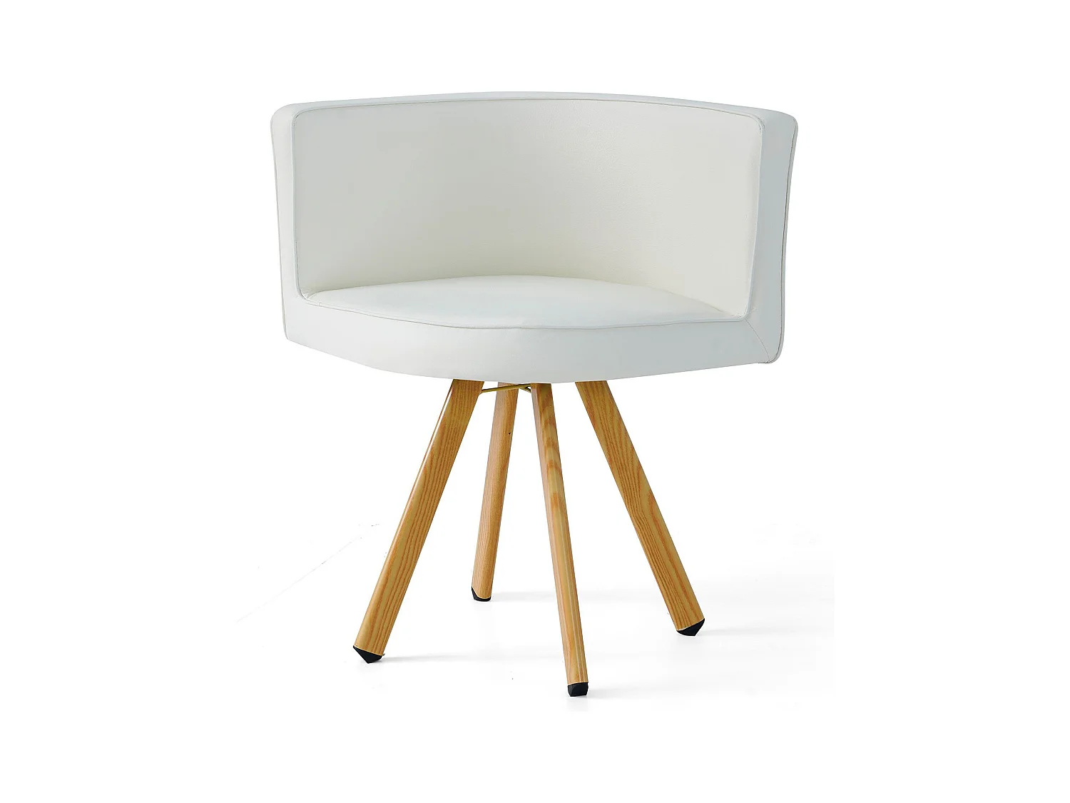 Skandinavischer Esstisch-Set Oslo Weiß & Eiche - 4 moderne Designstühle