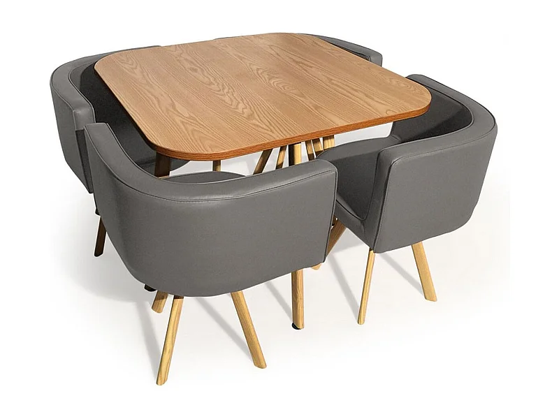 Essgruppe "Normi" Grau & Hell Eiche