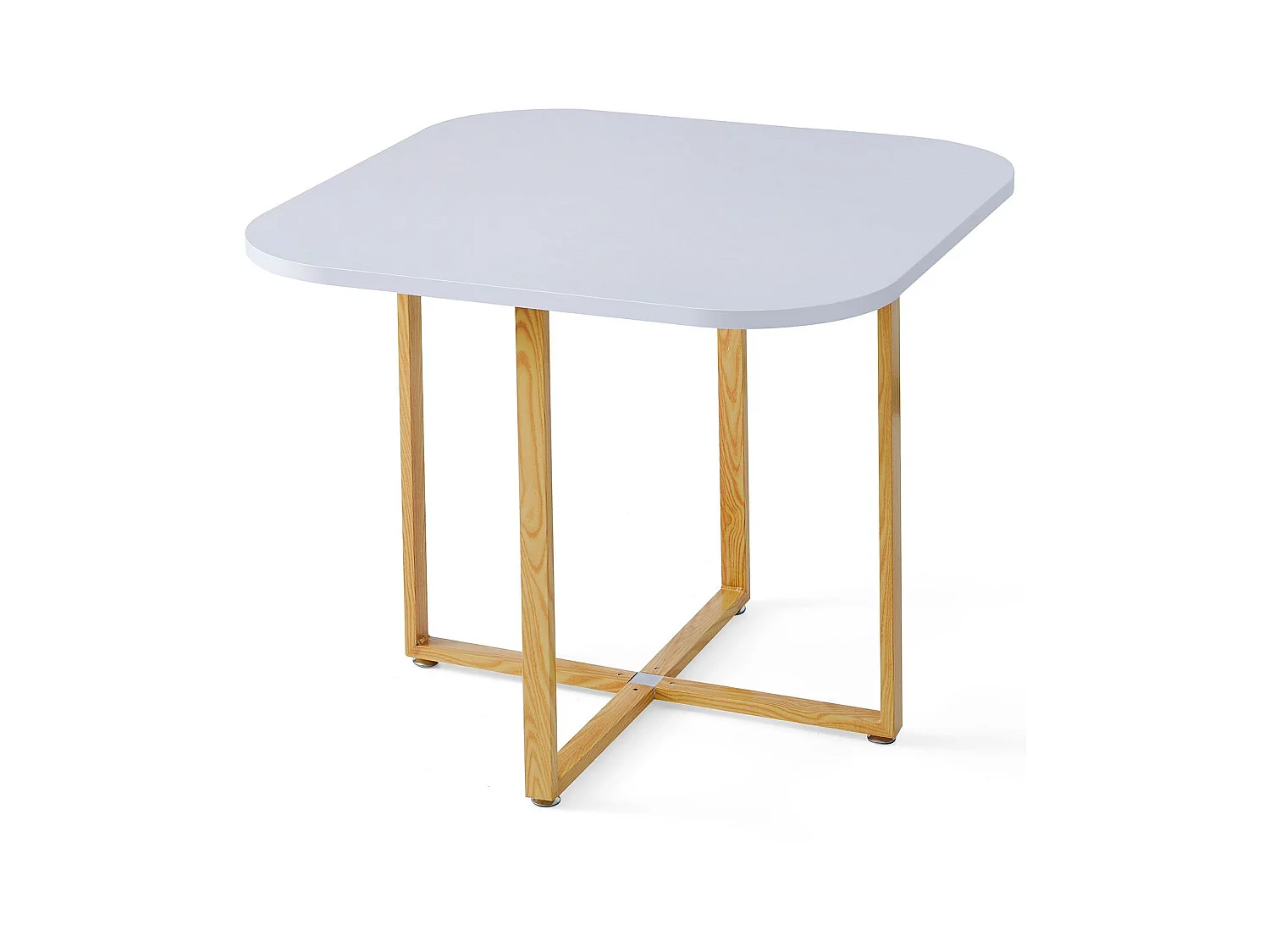 Essgruppe & 4 Skandinavische Stühle Weiß "Oslo" Modernes Design