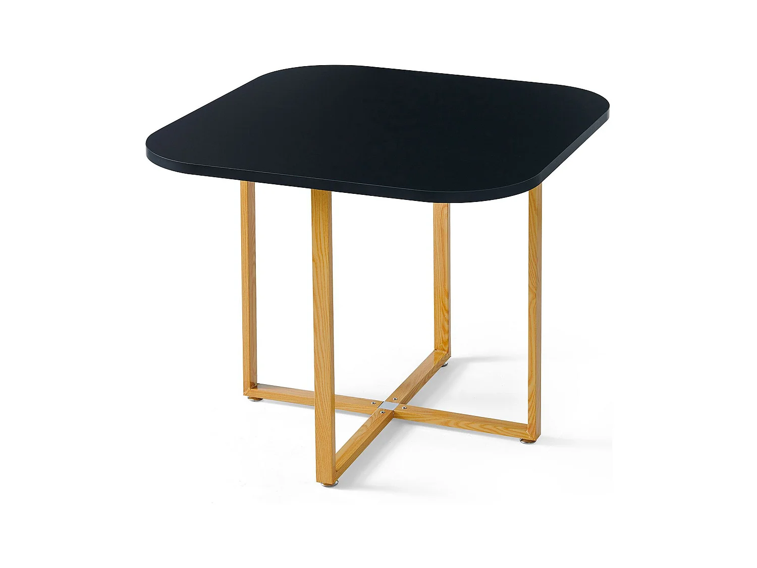 Essgruppe "Oslo" Schwarz Skandinavisches Modernes Design mit Esstisch & 4 Stühlen