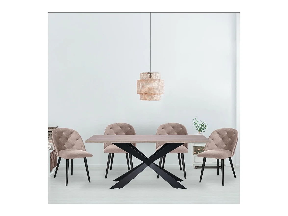 Table de Repas Design Bois "Timéo" 180cm Naturel