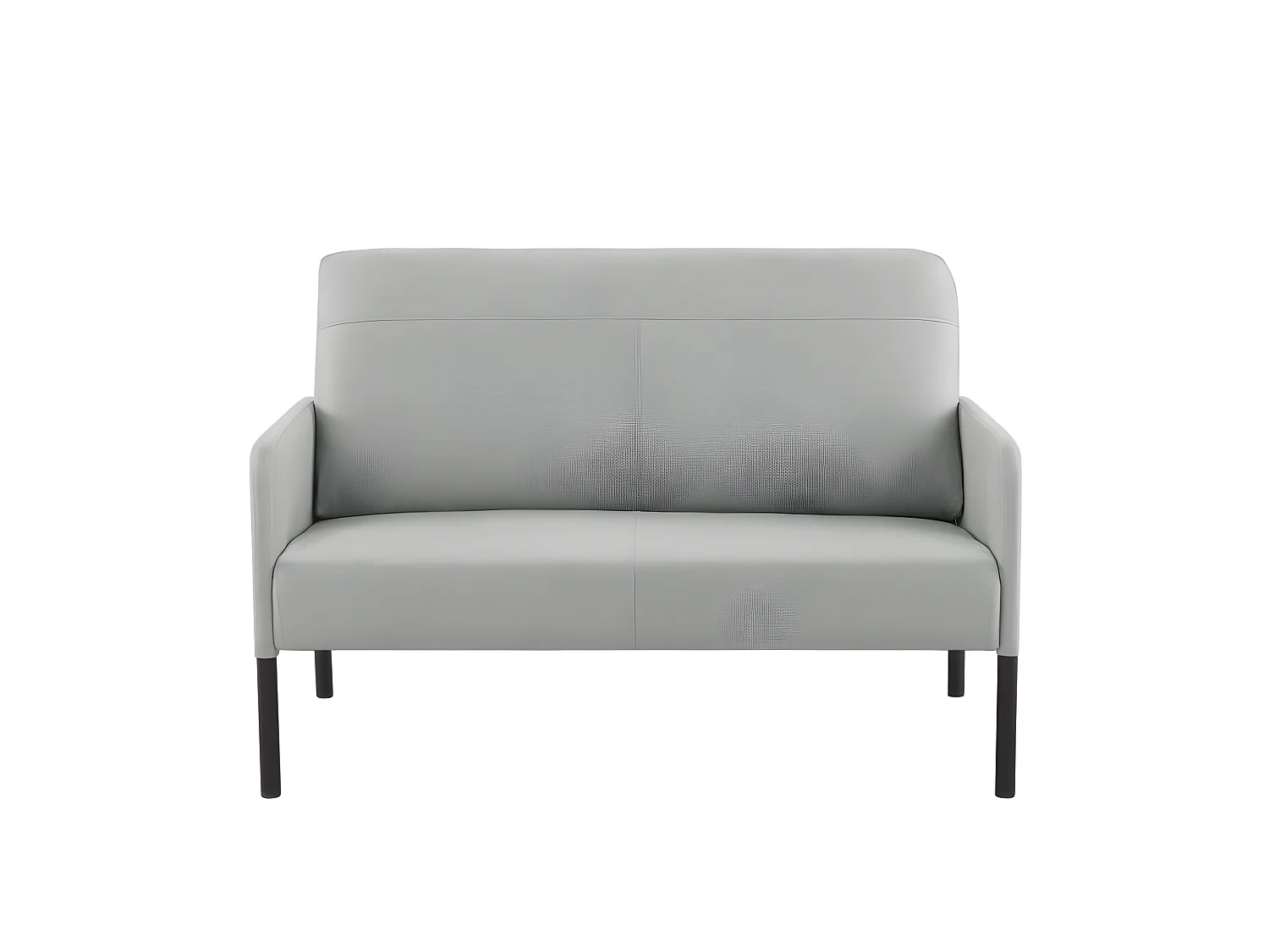 Canapé droit LIAM en tissu gris fixe