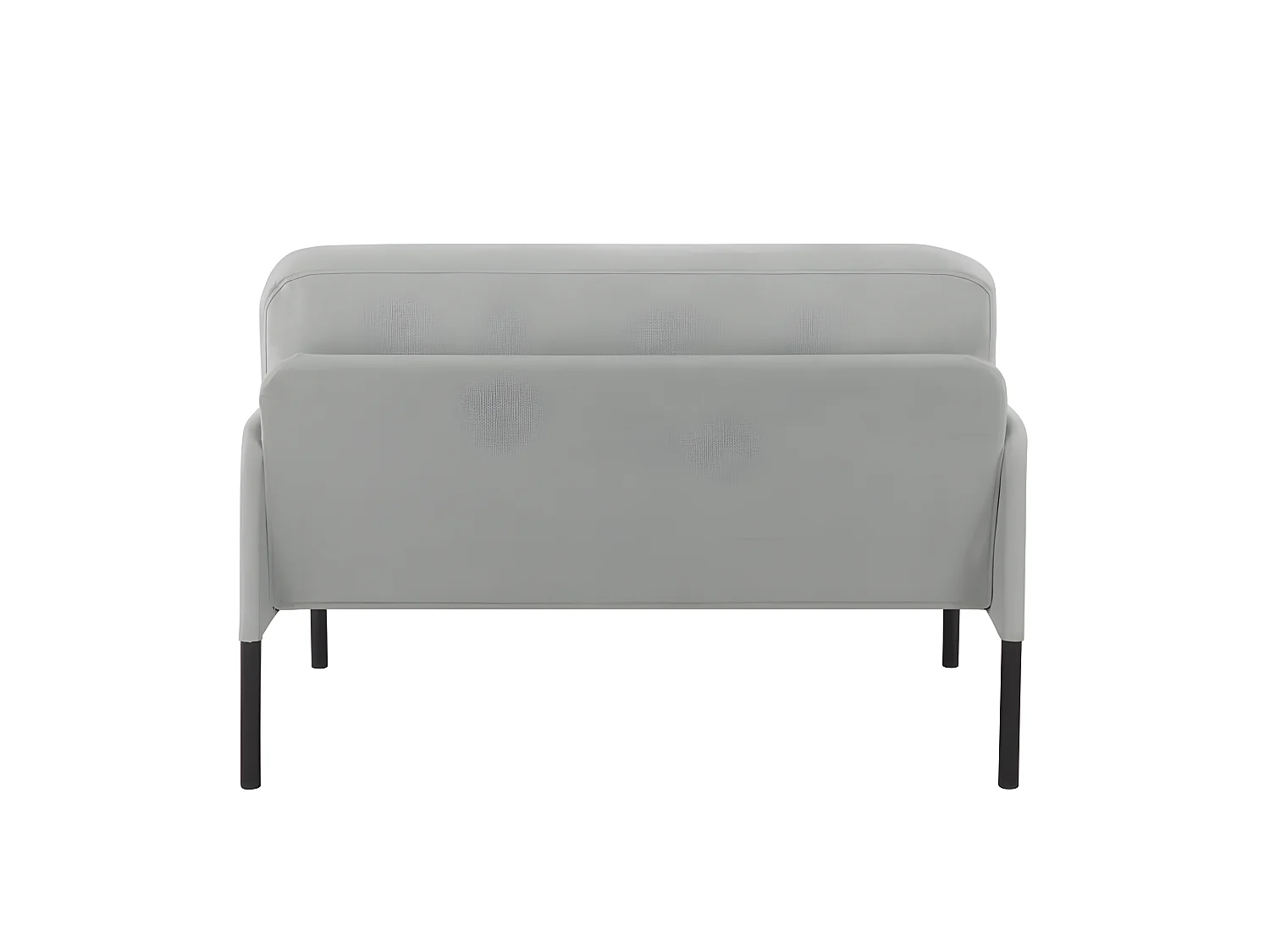 Canapé droit LIAM en tissu gris fixe