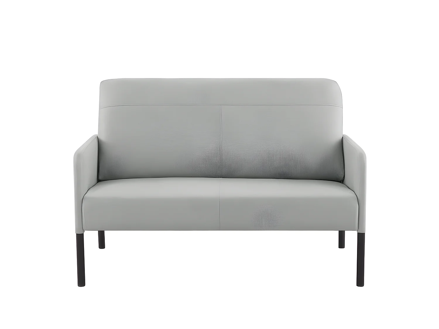 Canapé droit LIAM en tissu gris fixe