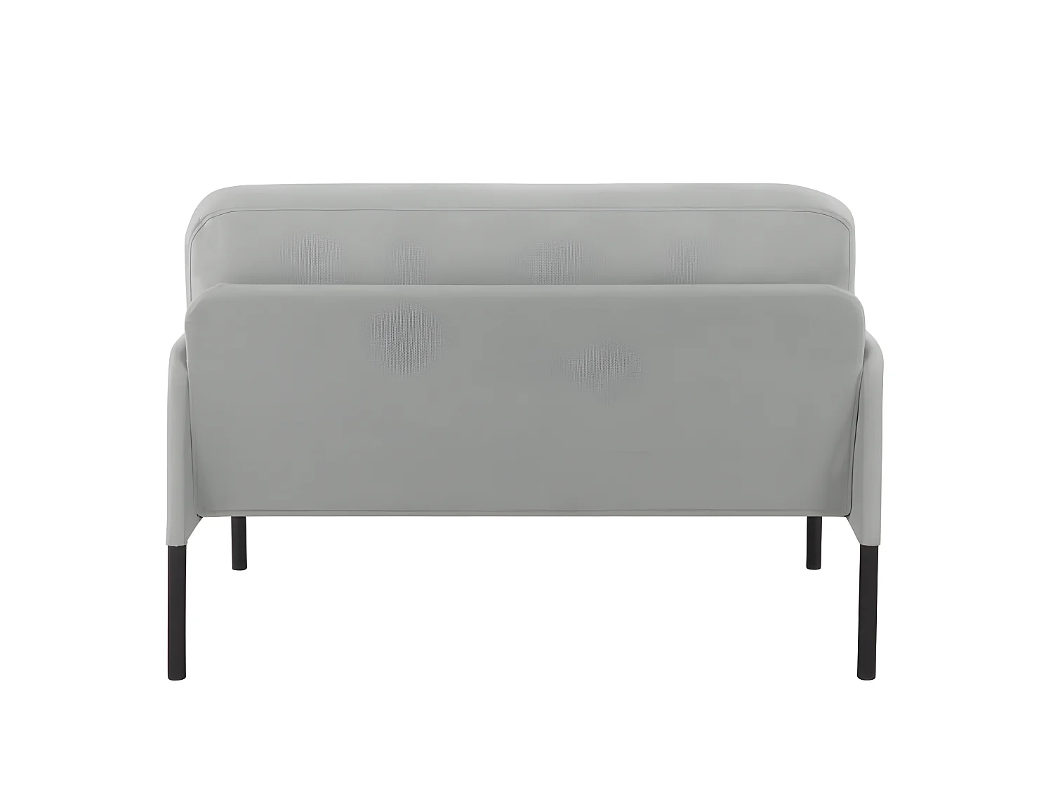 Canapé droit LIAM en tissu gris fixe