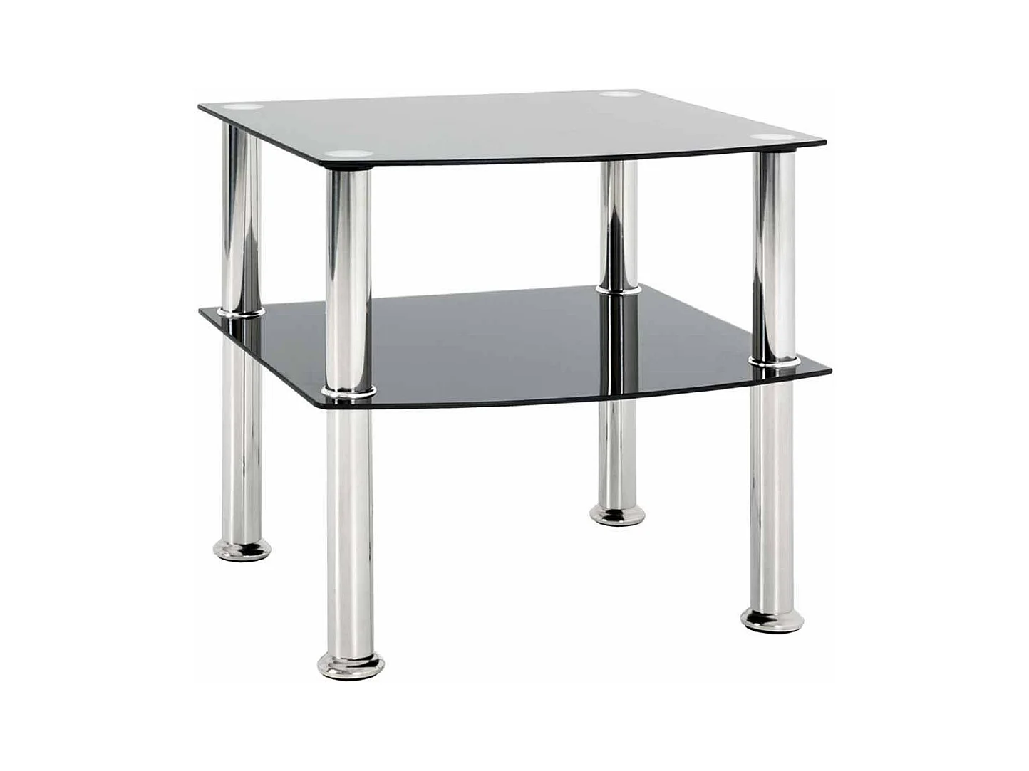 Table d'Appoint en Verre "Gaïa" 45cm Noir