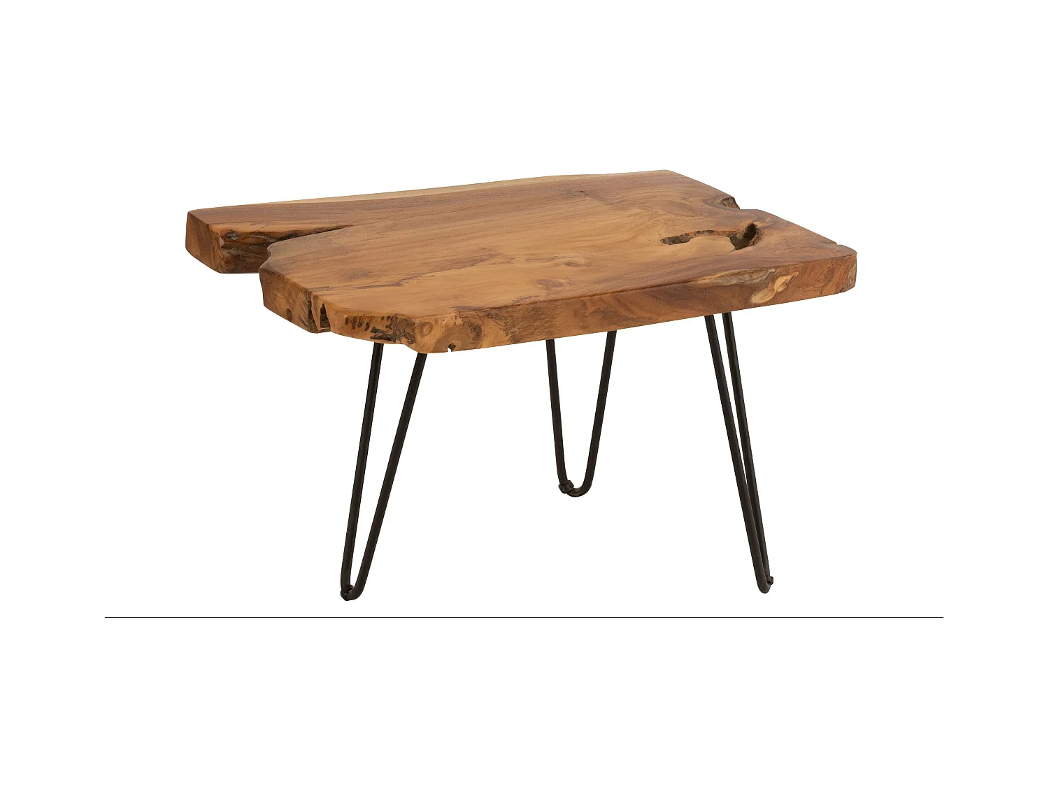 Table d'Appoint en Teck "Manuel" 60cm Marron