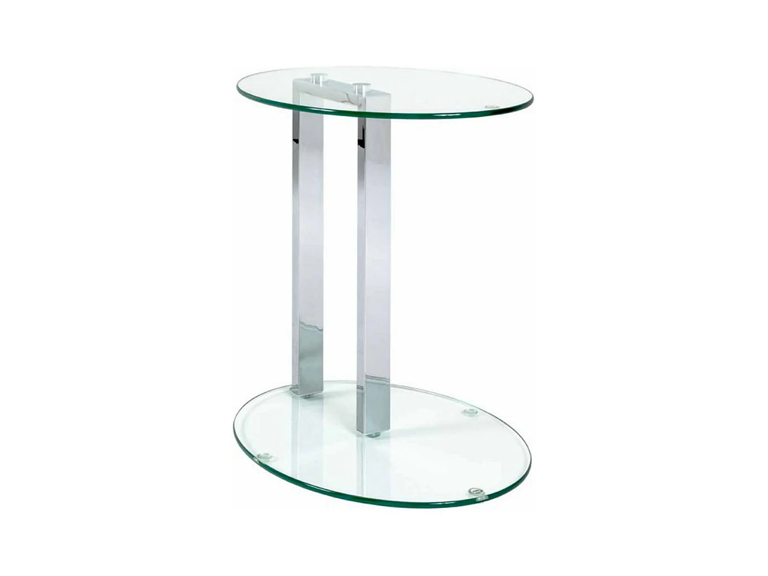 Table d'Appoint Ovale "Antilles" 50cm Transparent