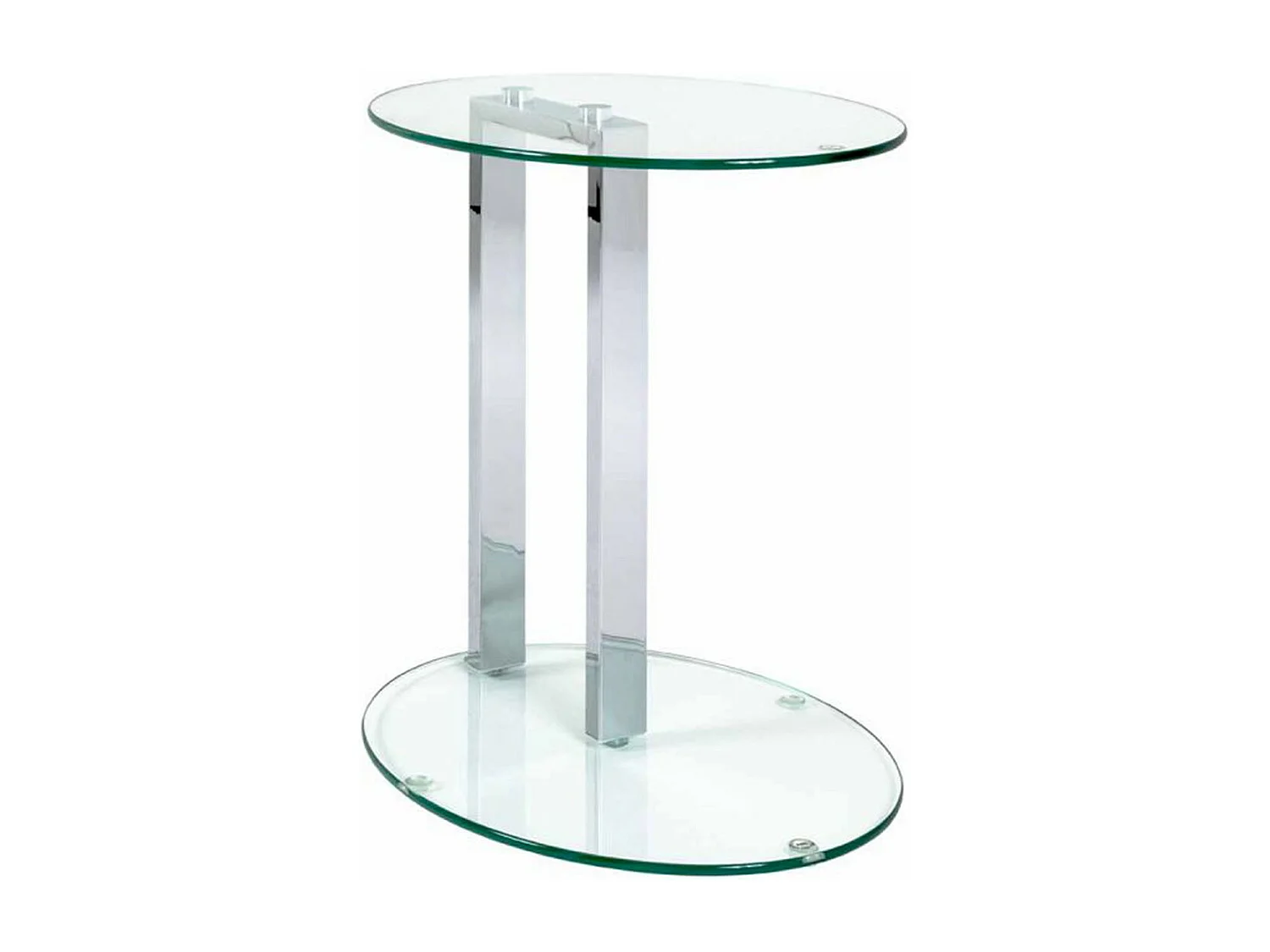 Table d'Appoint Ovale "Antilles" 50cm Transparent