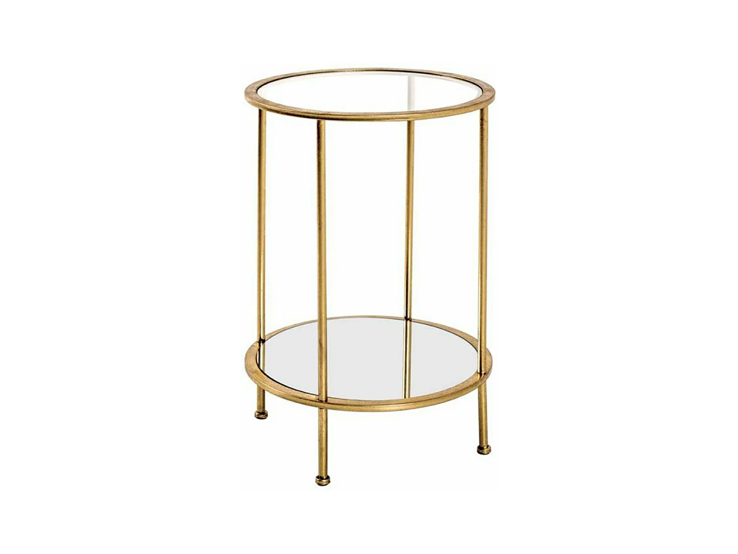 Table d'Appoint en Verre "Alizée" 55cm Or