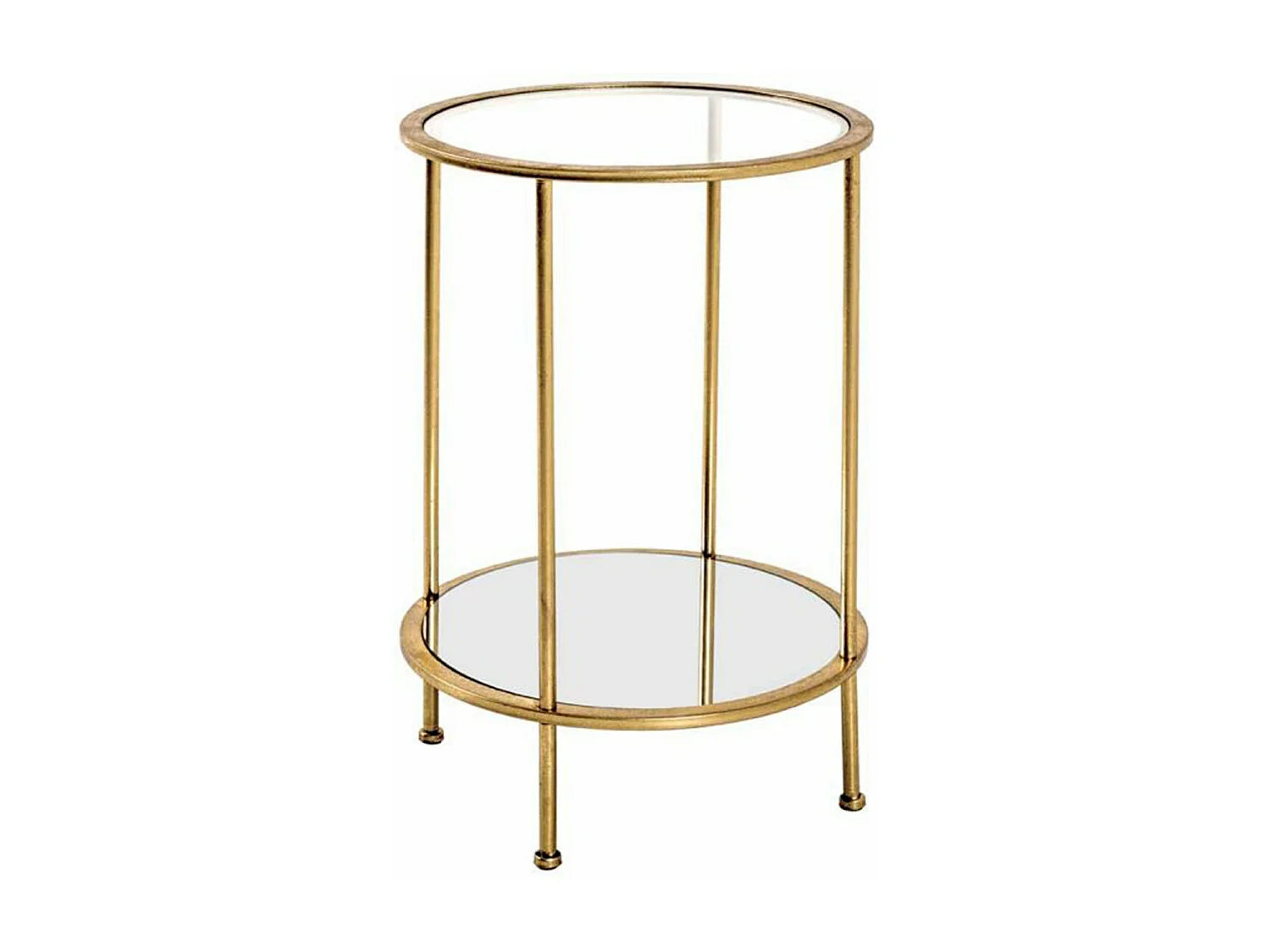 Table d'Appoint en Verre "Alizée" 55cm Or