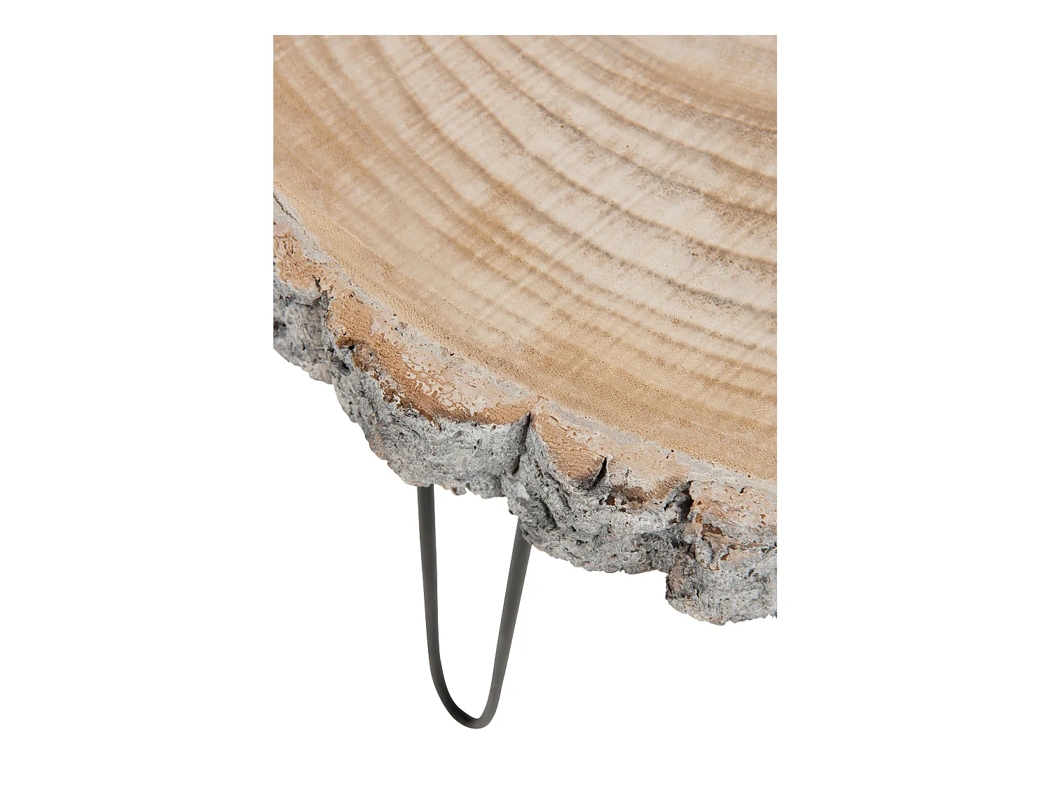 Mesa nido de madera Paulette gris L 47 cm