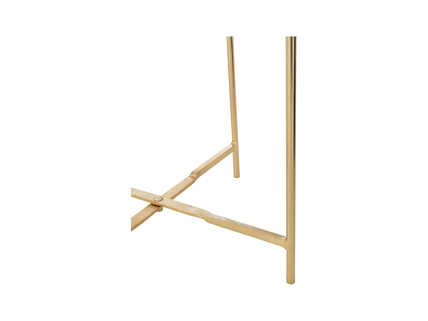 Lot de 2 Tables Gigognes "Obi" 58cm Transparent & Or