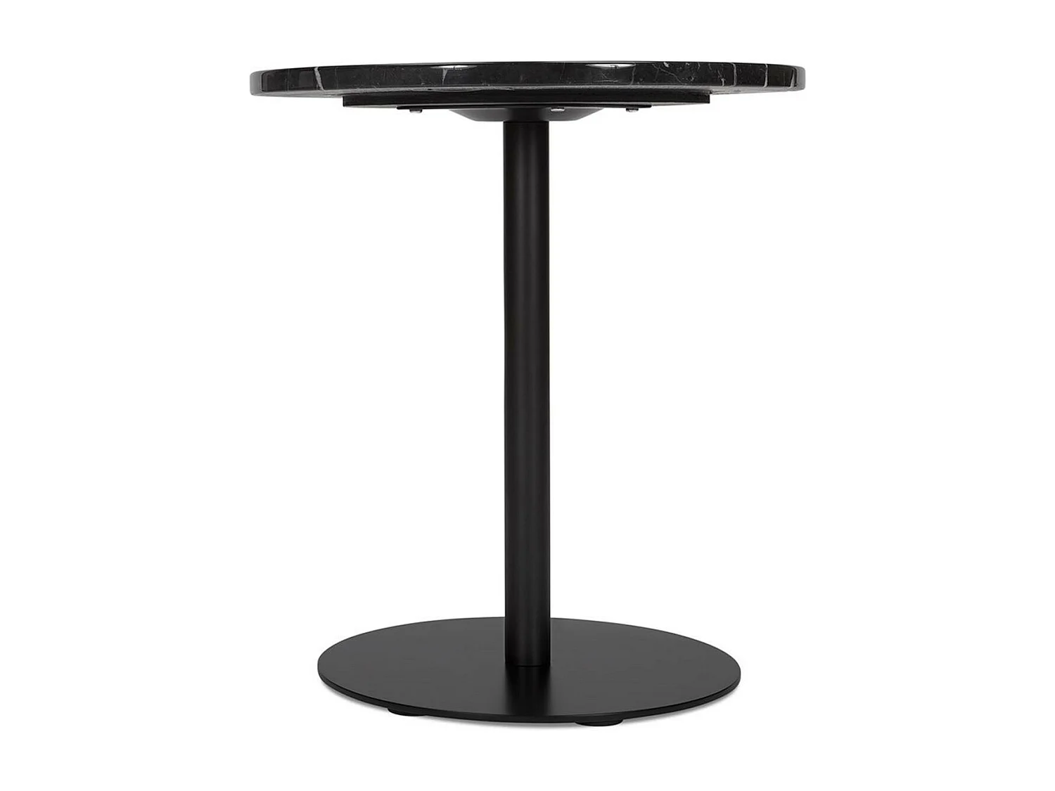 Table d'Appoint Ronde en Marbre "Tonya" 50cm Noir