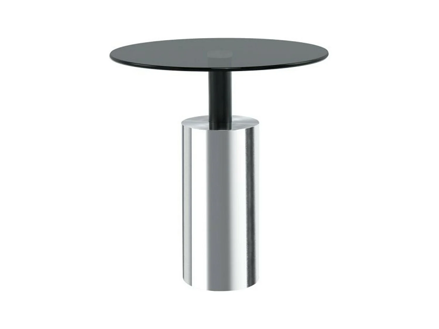 Table d'Appoint Design "Rosanna" 50cm Gris & Argent