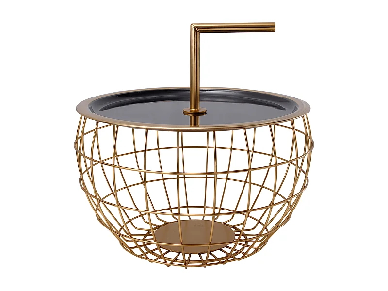 Table d'Appoint Design "Jouy" 38cm Noir