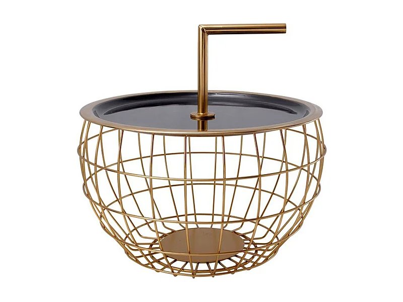 Table d'Appoint Design "Jouy" 38cm Noir