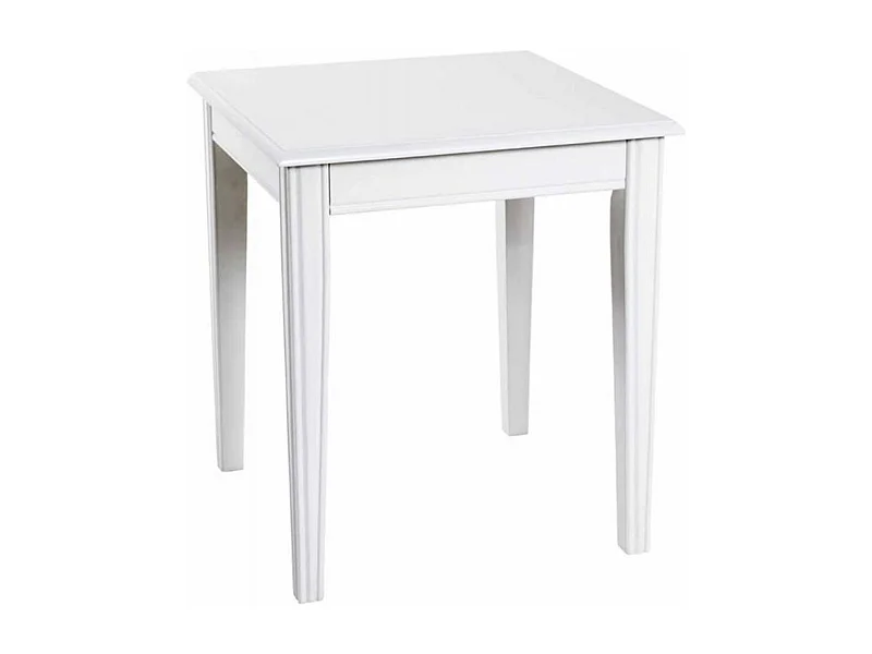 Table d'Appoint Carrée en Bois "Elsa" 51cm Blanc