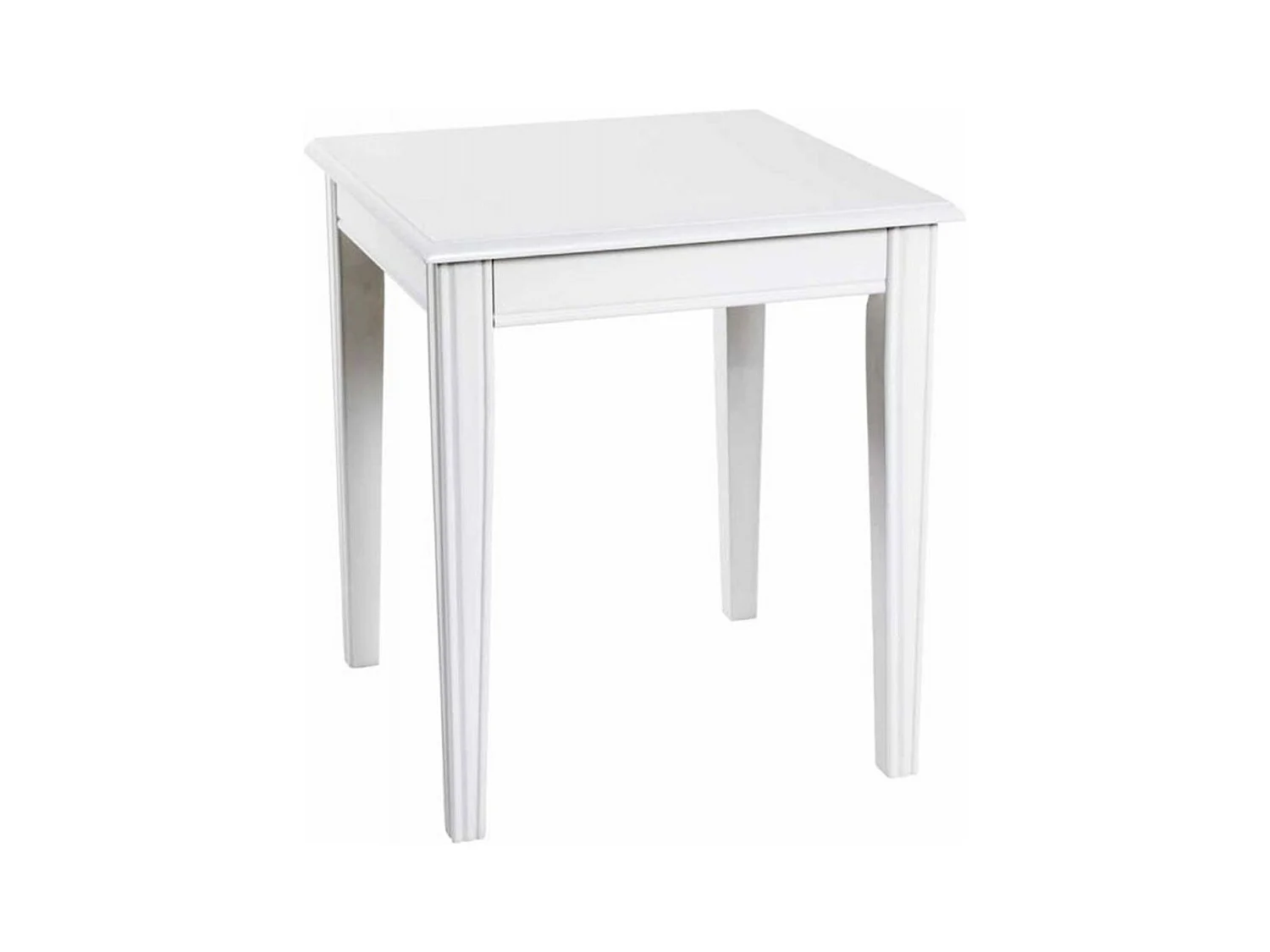 Table d'Appoint Carrée en Bois "Elsa" 51cm Blanc