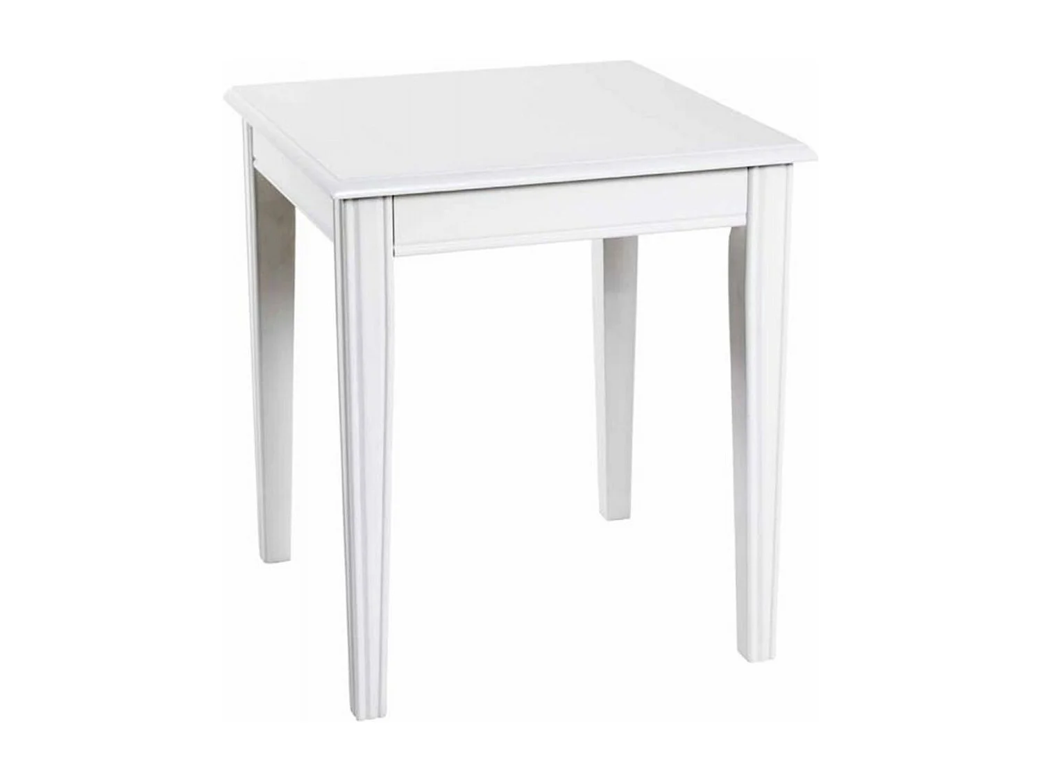 Table d'Appoint Carrée en Bois "Elsa" 51cm Blanc