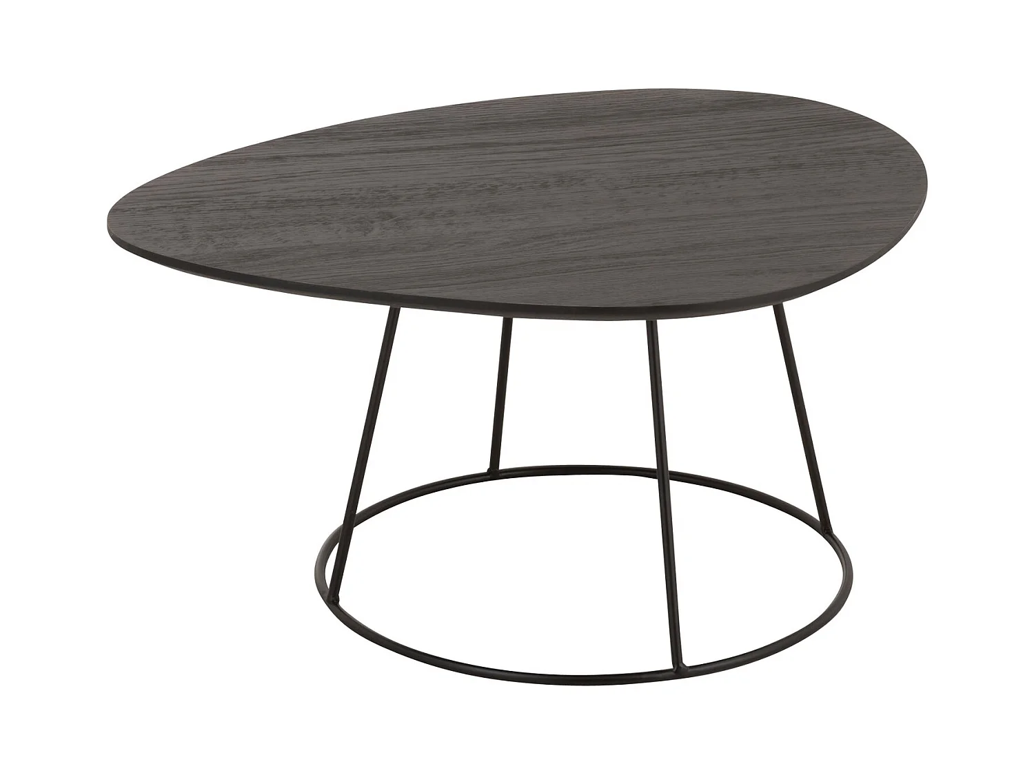 Table d'Appoint Design "Mesla" 69cm Marron Foncé