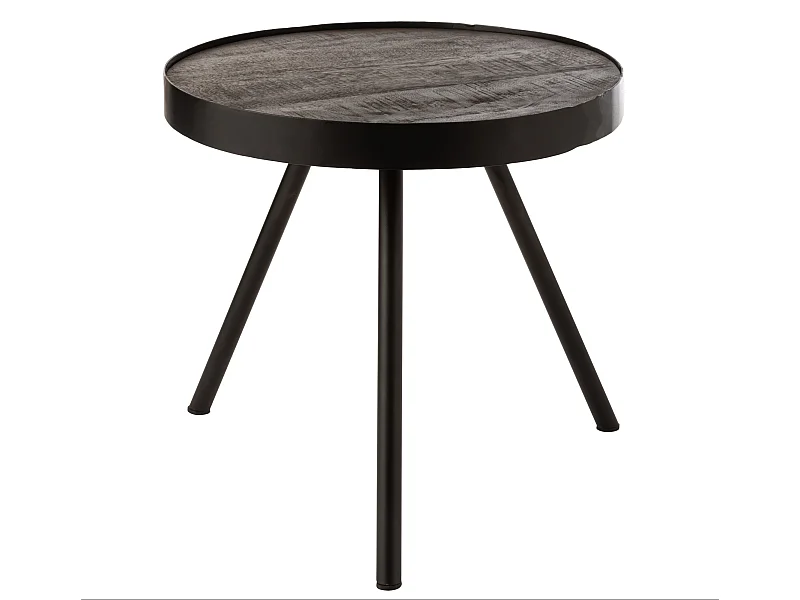 Table d'Appoint en Bois & Fer "Fien" 46cm Naturel