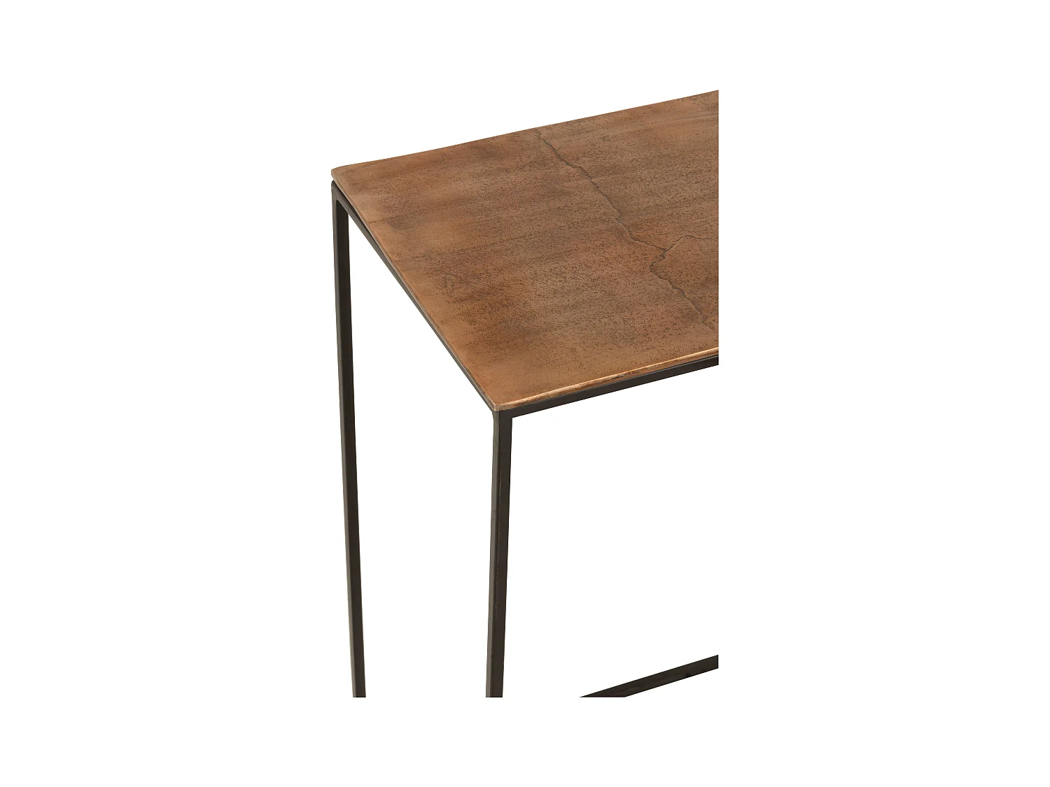 Lot de 3 Tables d'Appoint Gigognes "Bano" 66cm Rouille