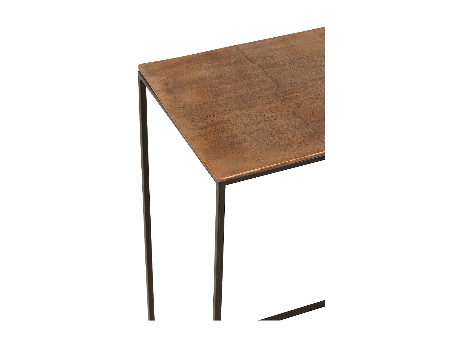 Lot de 3 Tables d'Appoint Gigognes "Bano" 66cm Rouille