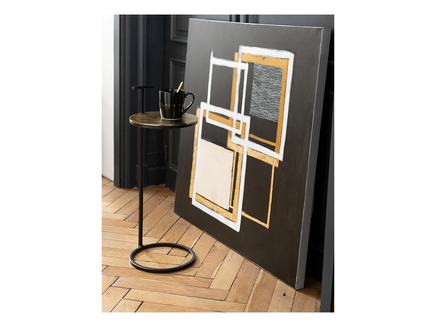 Table d'Appoint Design en Métal "Toni" 65cm Or