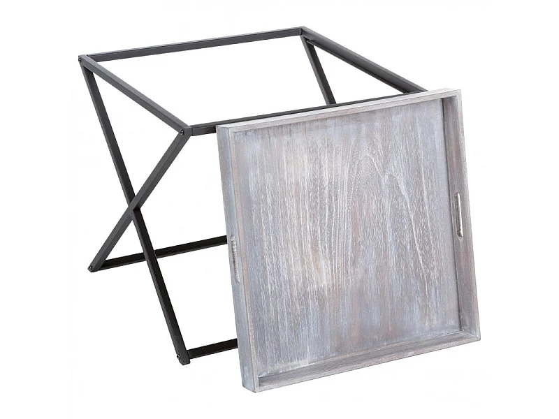 Table d'Appoint Design "Recup'" Gris