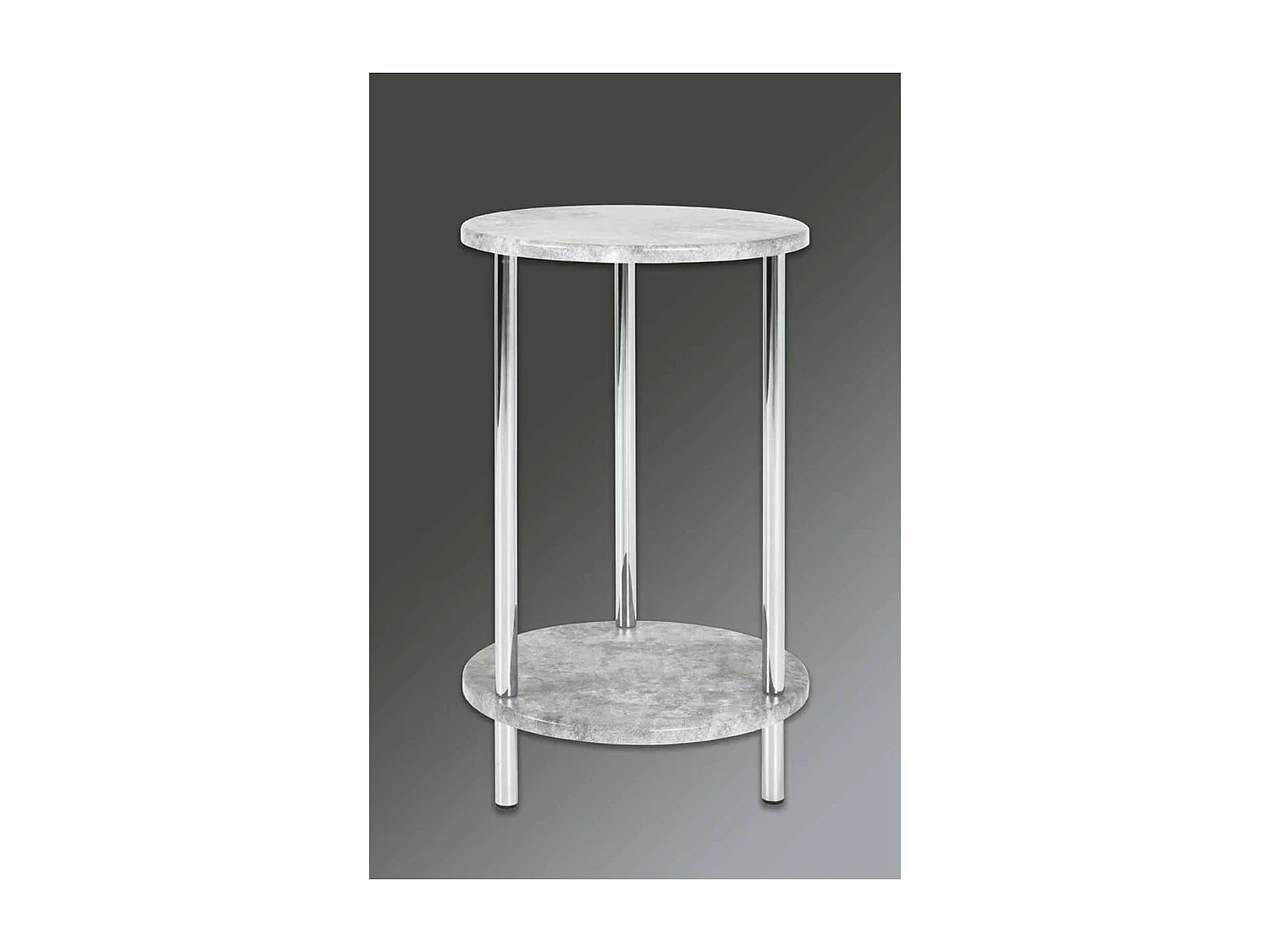 Table d'Appoint Ronde Effet Béton "Miguel" 50cm Gris