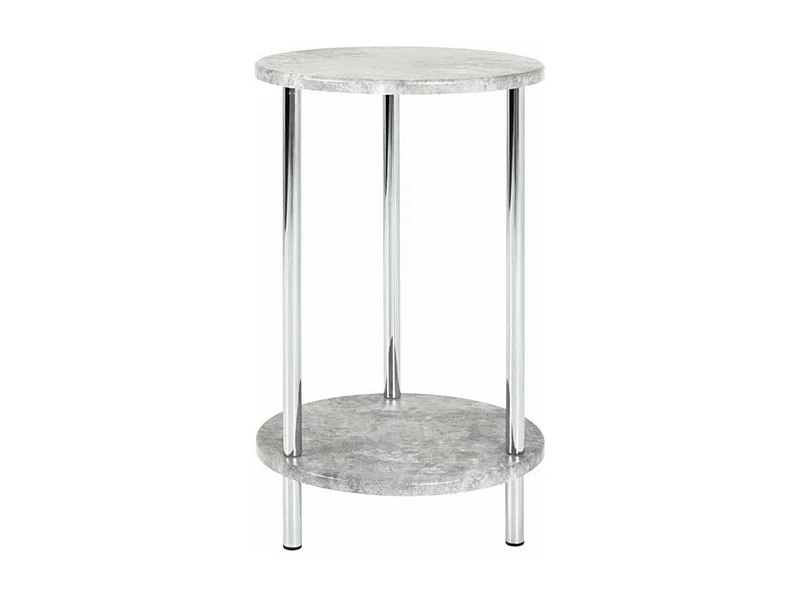 Table d'Appoint Ronde Effet Béton "Miguel" 50cm Gris
