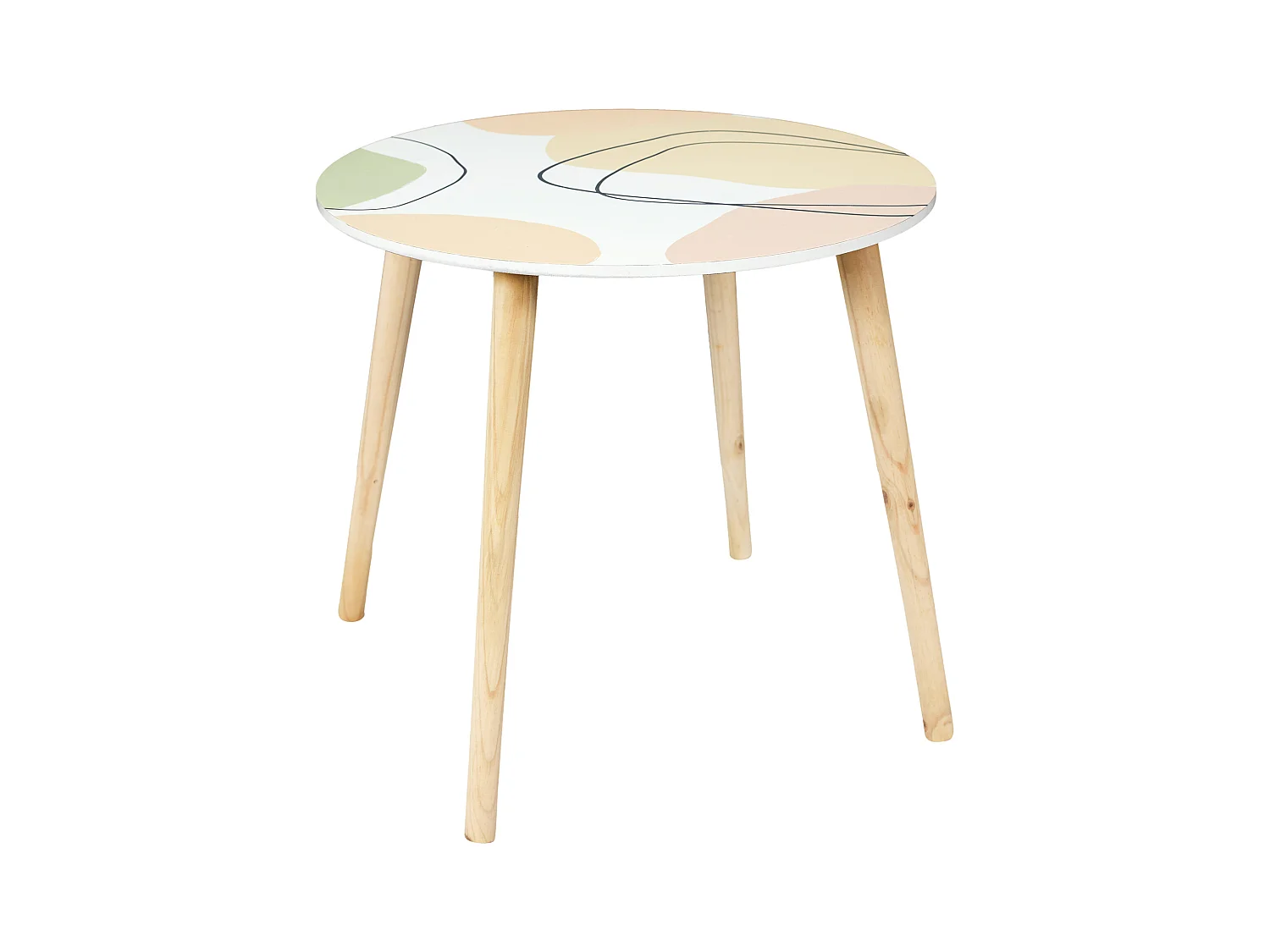 Table Gigogne Poesie Formelle X2 Rose, Blanc, Beige
