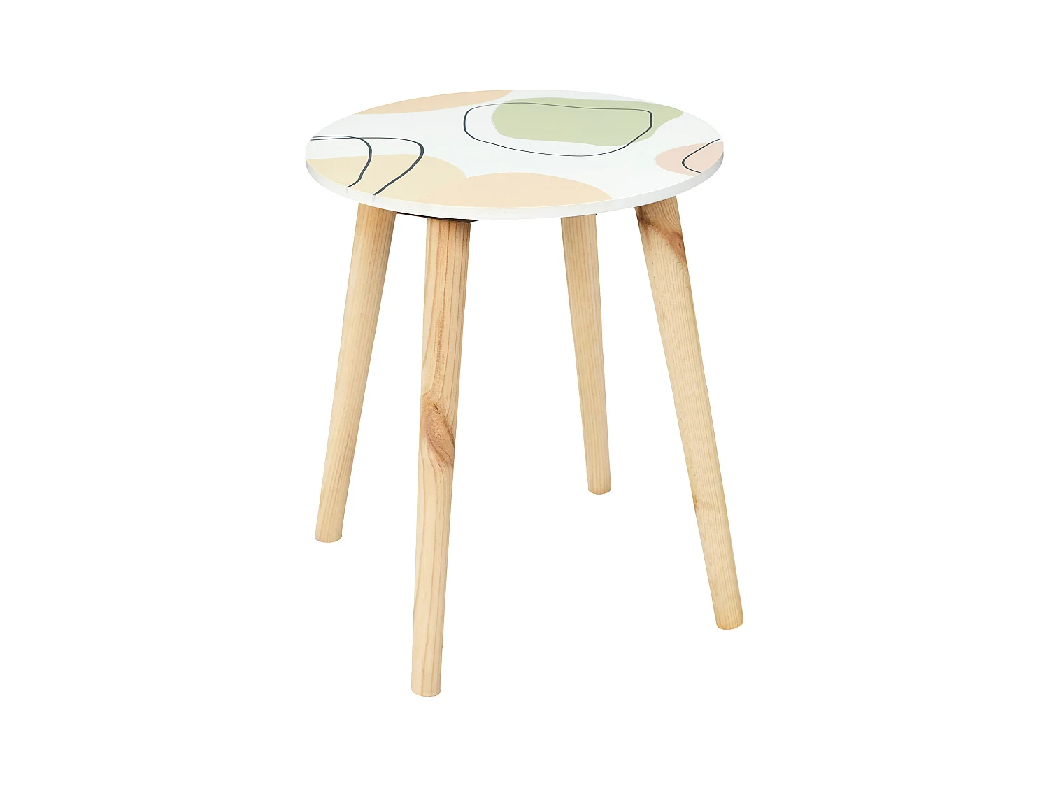 Table Gigogne Poesie Formelle X2 Rose, Blanc, Beige