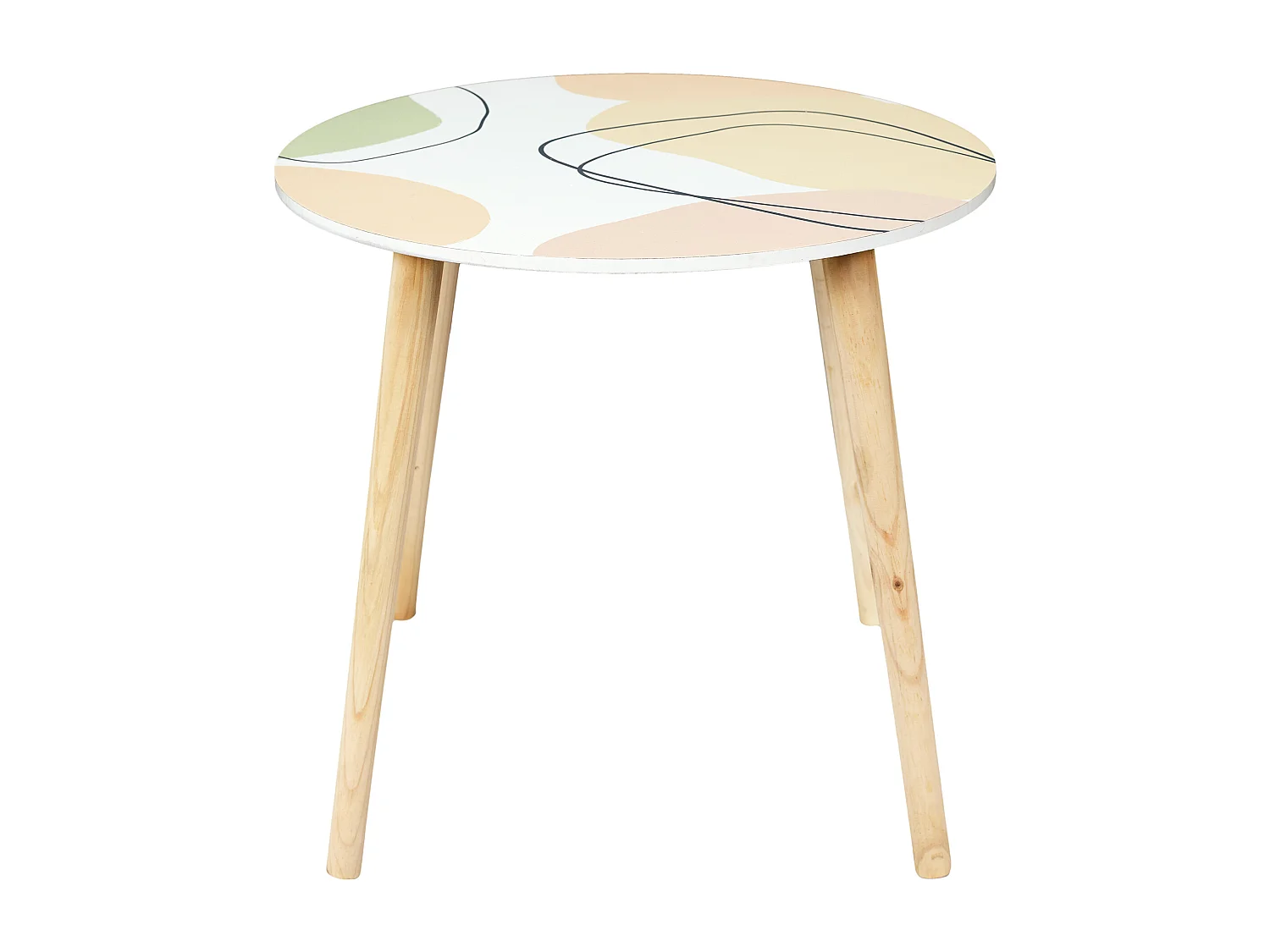 Table Gigogne Poesie Formelle X2 Rose, Blanc, Beige