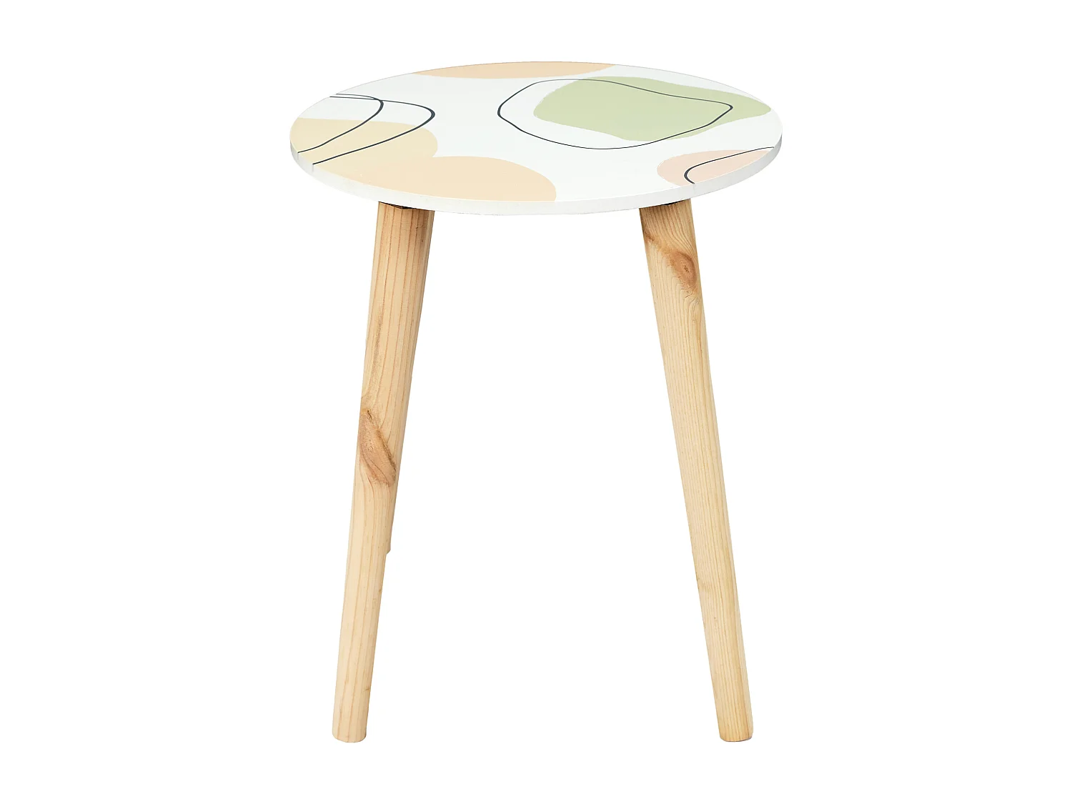 Table Gigogne Poesie Formelle X2 Rose, Blanc, Beige