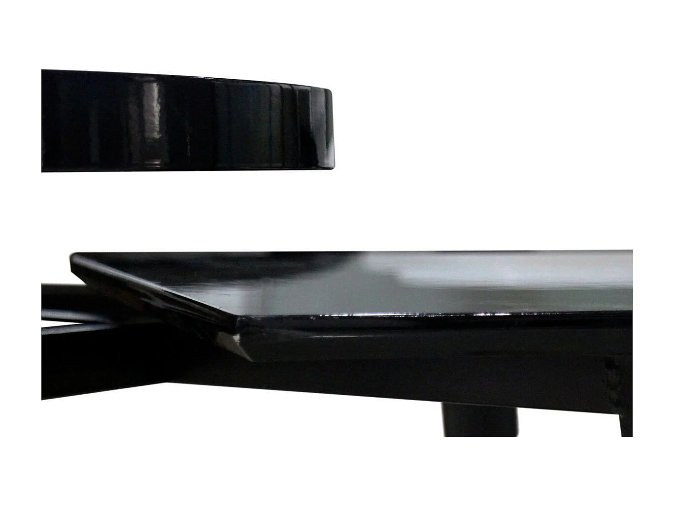 Table d'Appoint Design "Butler" 77cm Noir