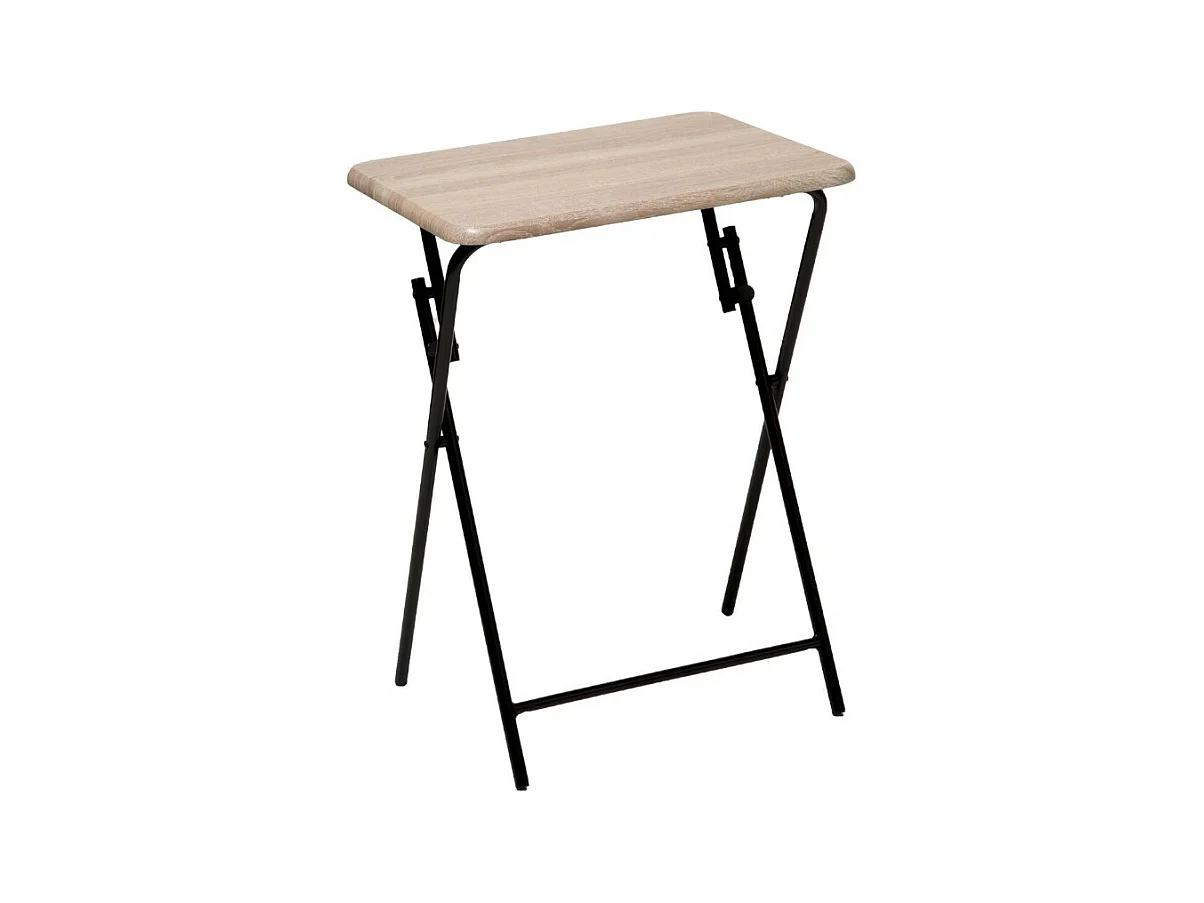 Table de Camping Pliante "Wood" 66cm Gris