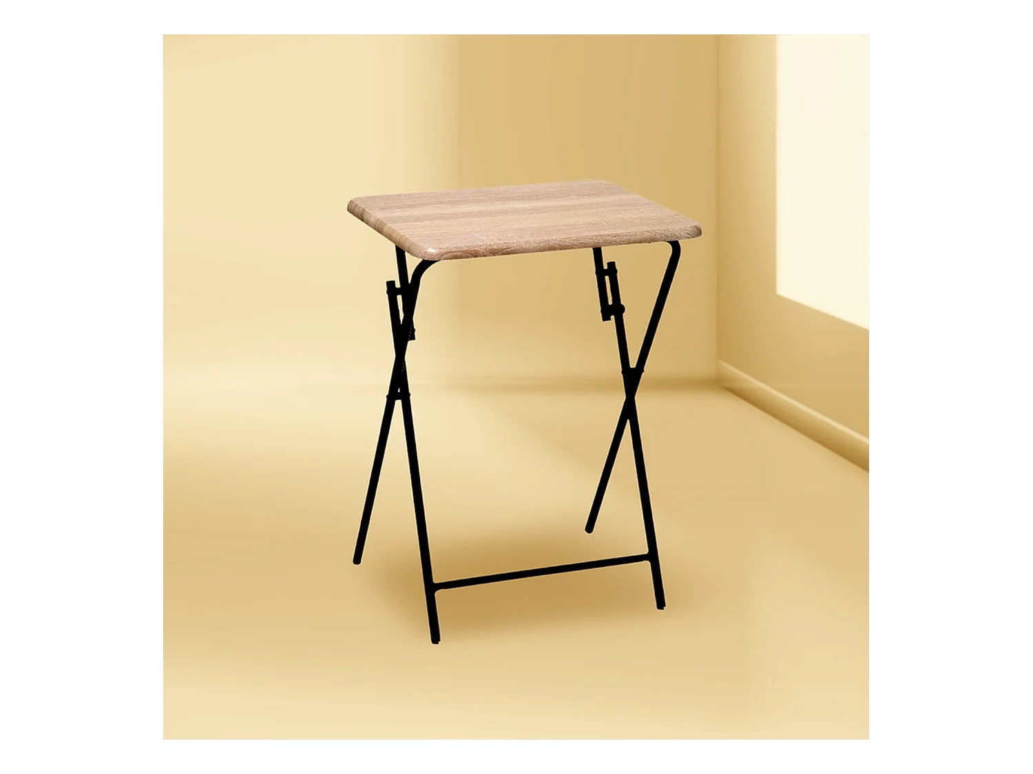 Table de Camping Pliante "Wood" 66cm Gris