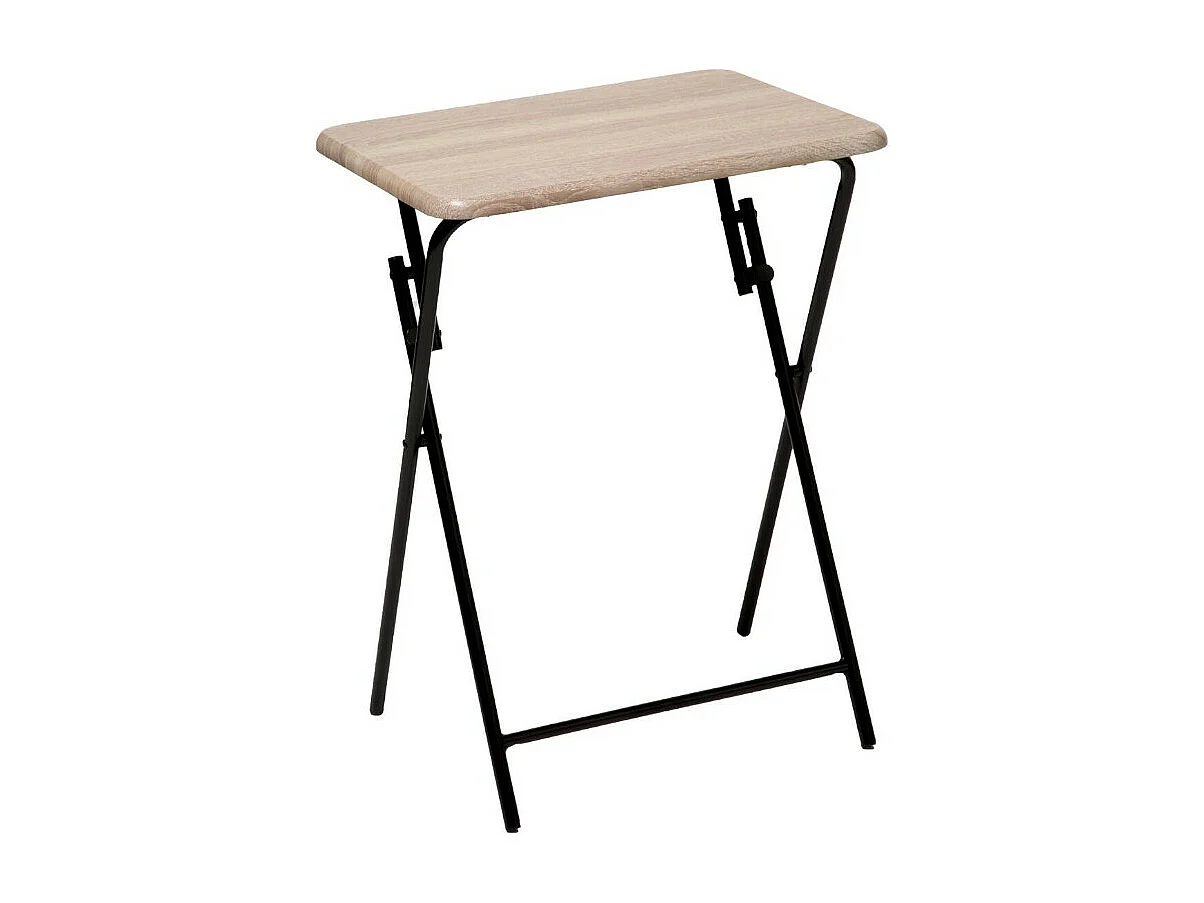 Table de Camping Pliante "Wood" 66cm Gris